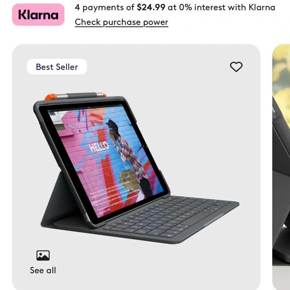 iPad tablet cover case with keyboard